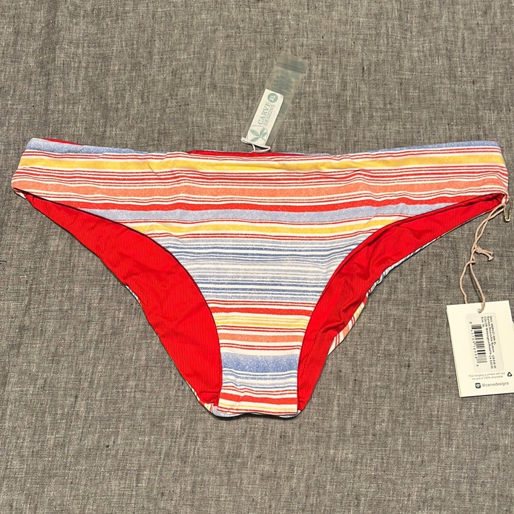 NWT Carve Designs Reversible Sanitas Bikini Bottom - Wilmington/Rosella XL